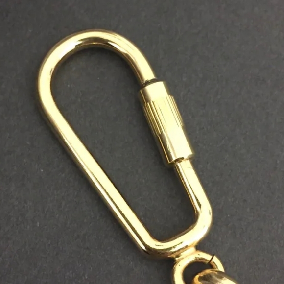 CELINE HORSE CARRIAGE GOLD TONE KEY RING CHARM/1A4778 - Picture 8 of 12